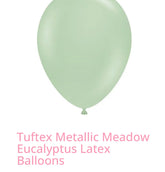 Tuftex Metallic Meadow Eucalyptus Latex Balloons