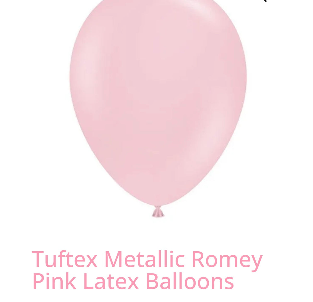 Tuftex Metallic Romey Pink Latex Balloons